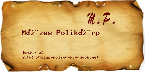 Mózes Polikárp névjegykártya
